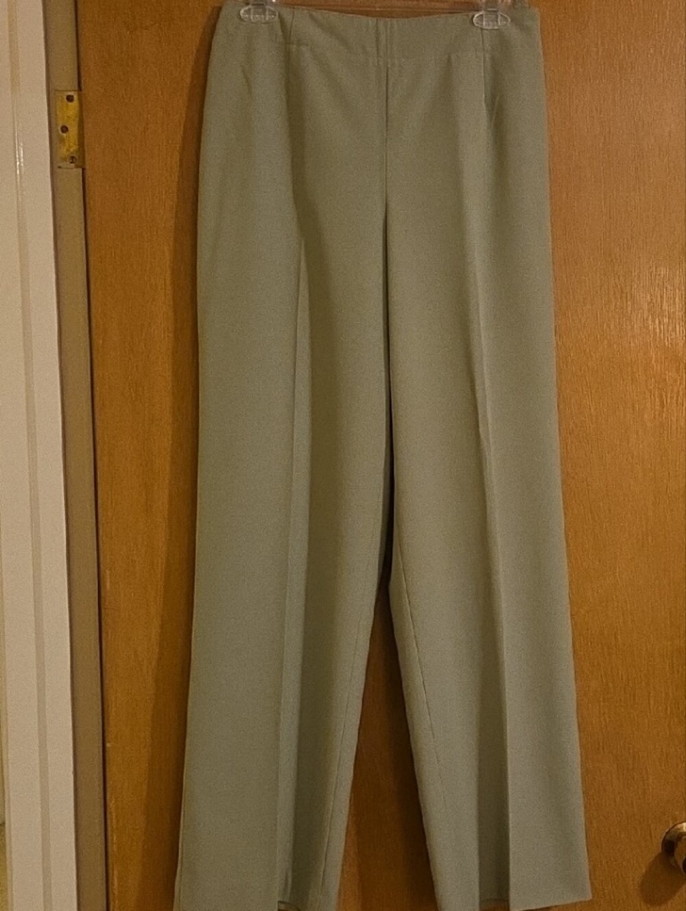 Light Sage Casual Pants - Classic Straight Fit
